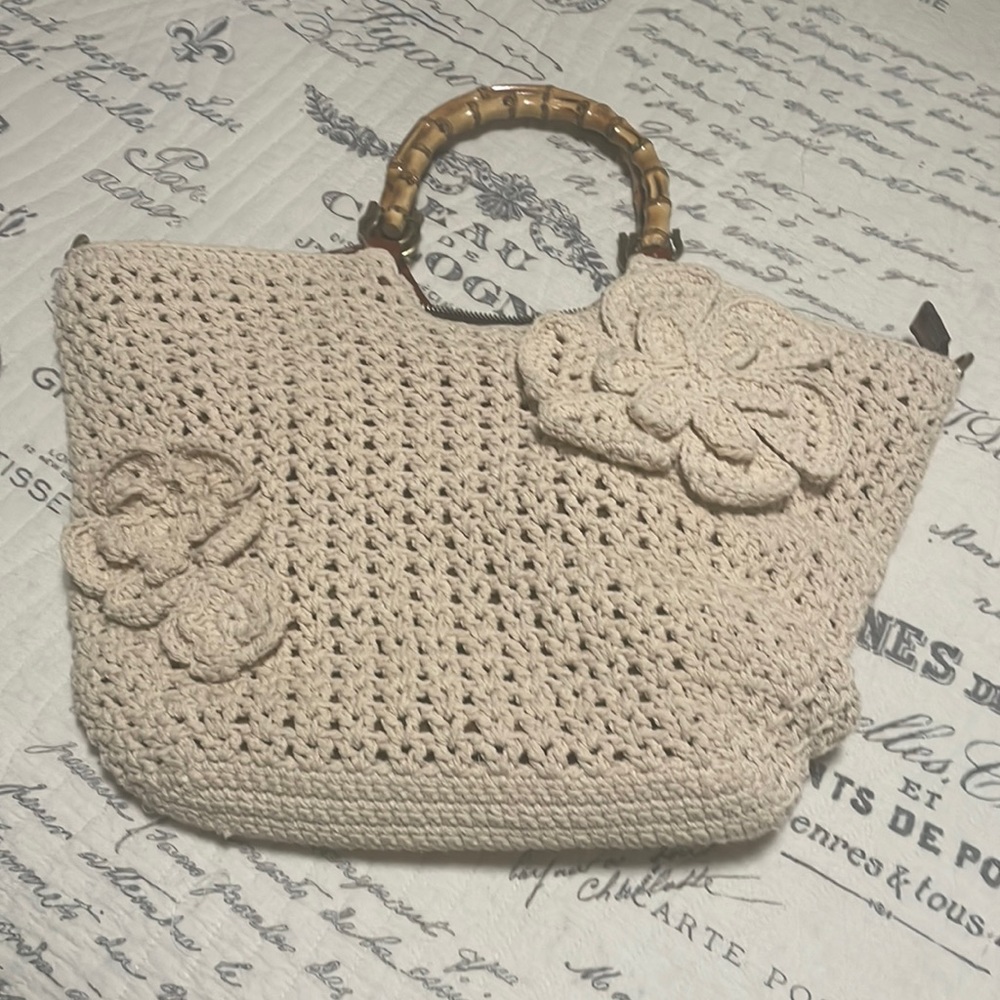 Patricia Nash Crocheted Summer Tote